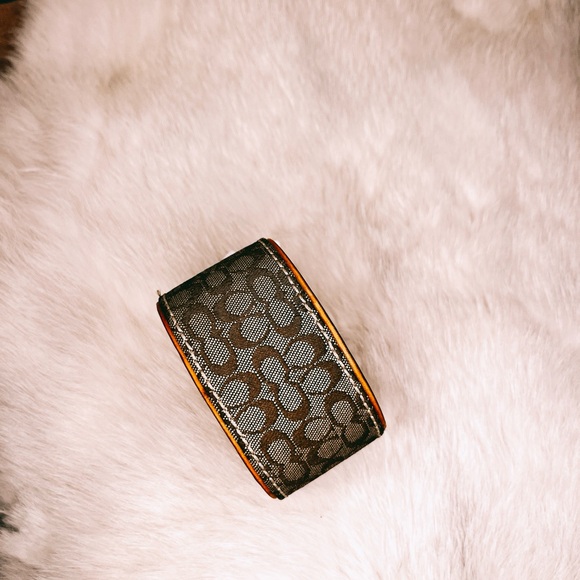 Coach Leather Monogram Y2K Cuff Bracelet - Picture 2 of 5